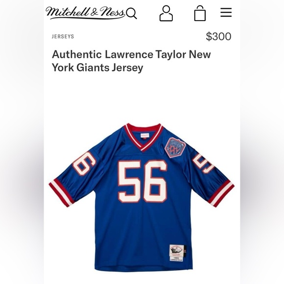 🔹 Authentic Lawrence Taylor Super Bowl XXV Jersey! Excellent condition! 🔹 - Picture 5 of 5